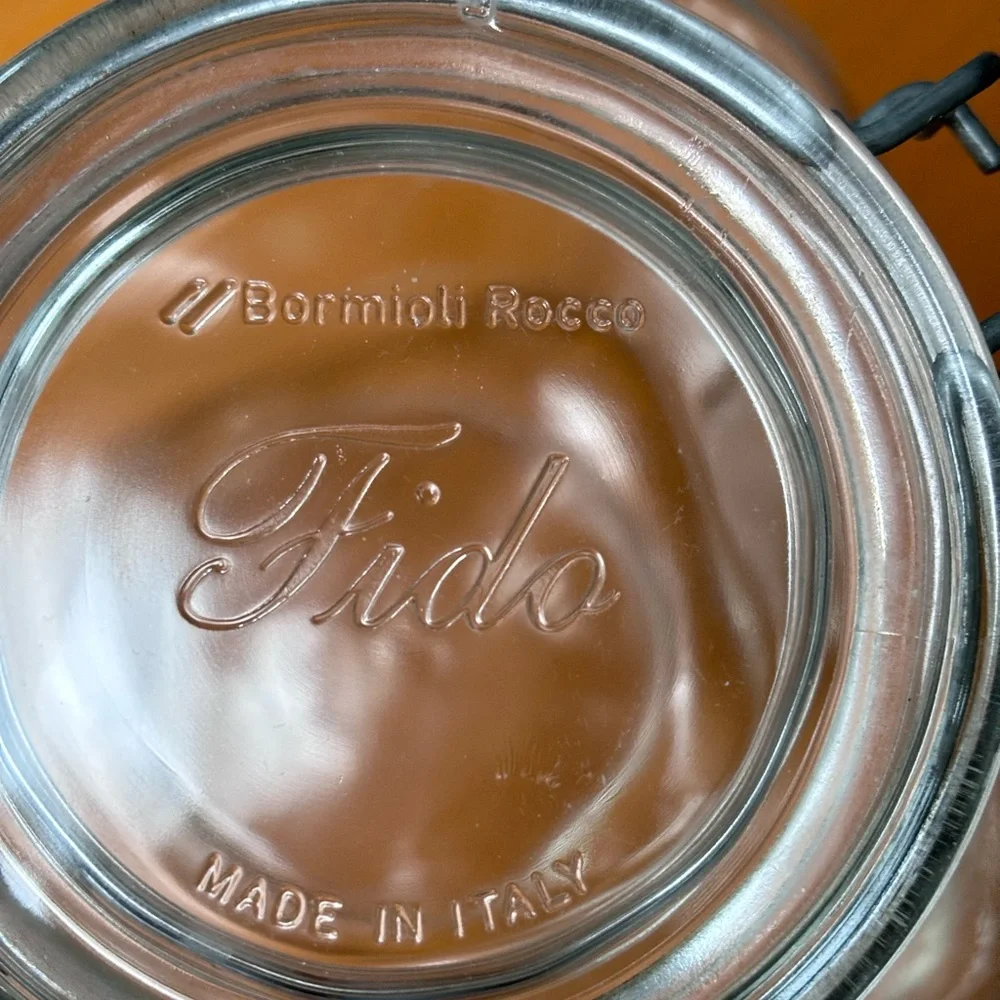 Vintage Bormioli Rocco canning jar